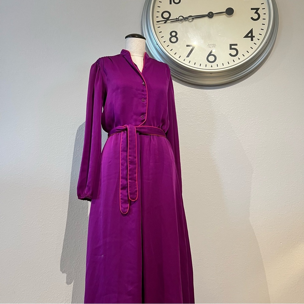 Vintage Purple Long Sleeve Dress